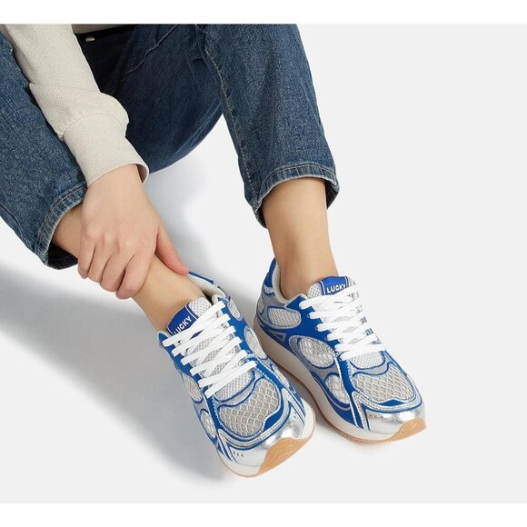 Women's Retro Fashion Sneakers Mesh Breathable White Casual Shoes - Picture 9 of 9